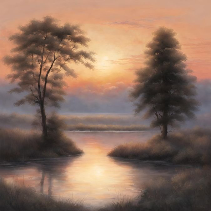 Uma imagem de paisagem ilustrando paz e tranquilidade, ingredientes essenciais para uma boa higiene do sono.